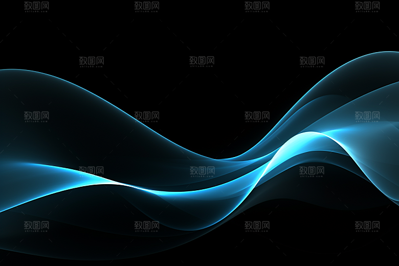 光线波长科技感波浪背景图