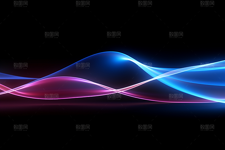 光线波长未来感电波背景图