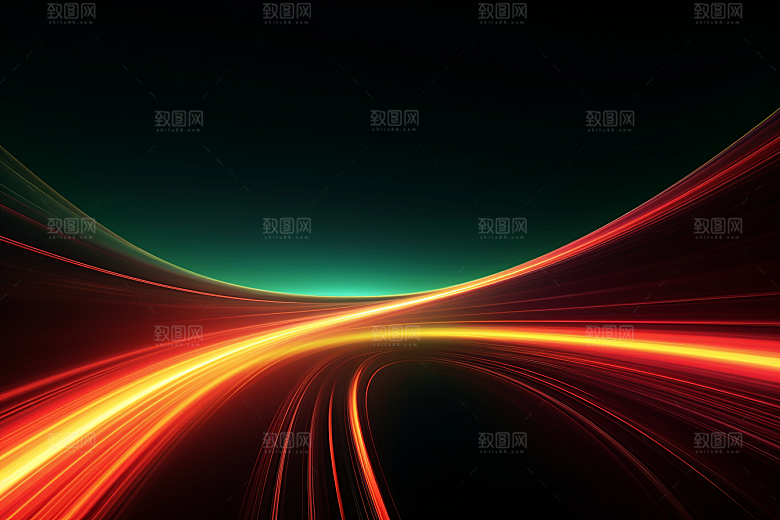 光线波长现代波浪背景图