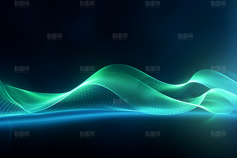 光线波长波浪科技感背景图
