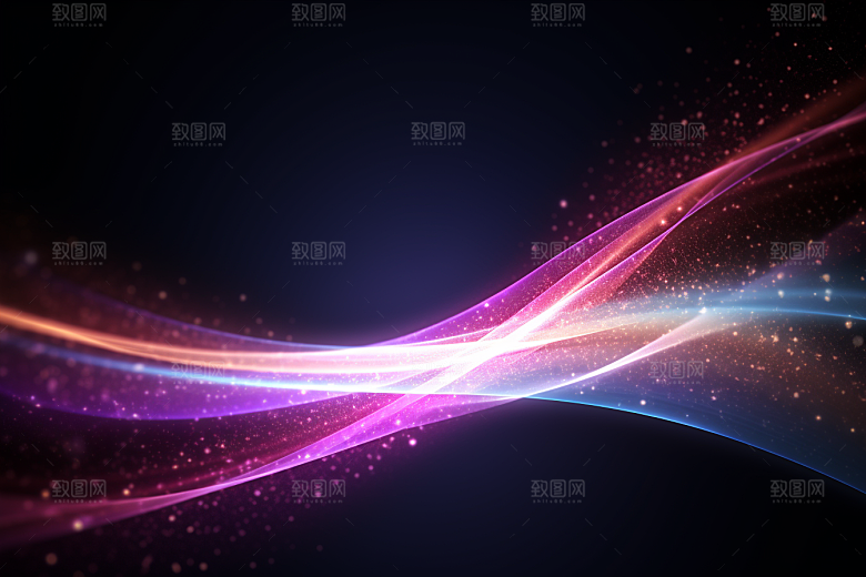光线波长抽象彩色背景图