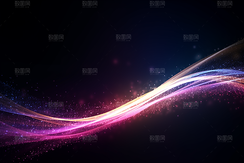 光线波长粒子未来感背景图
