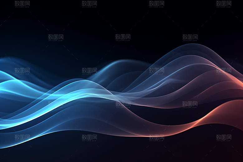 光线波长电波科技感背景图
