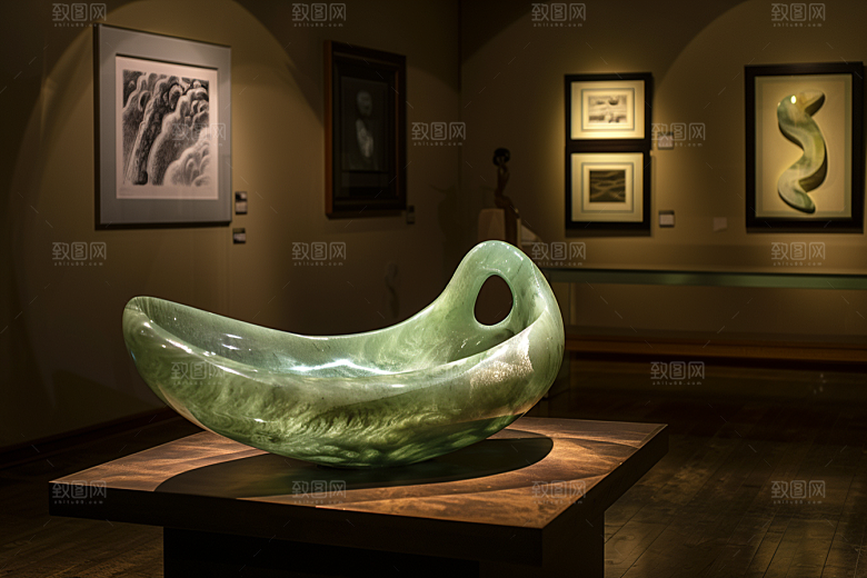 玉石古董绿色素材