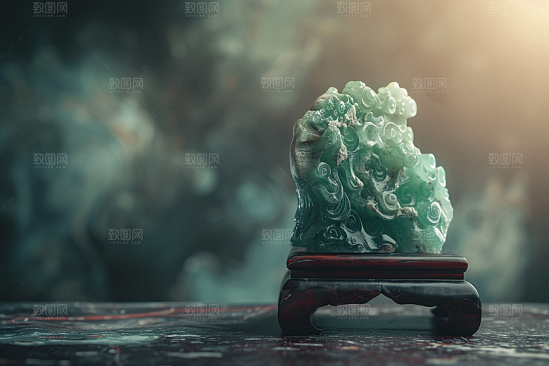 玉石中国风晶莹剔透素材