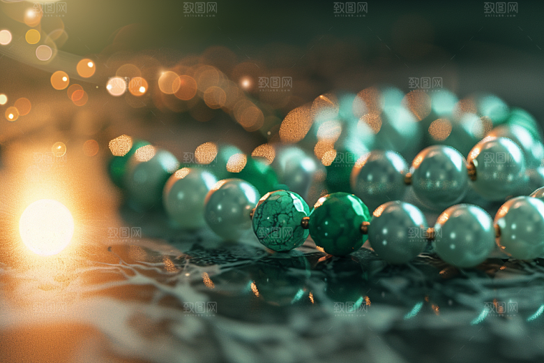 玉石晶莹剔透珠宝素材