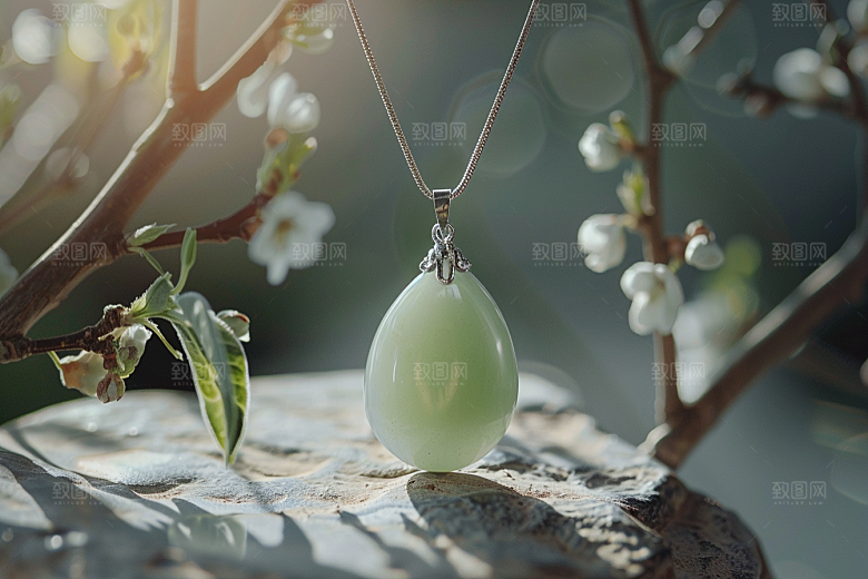 玉石晶莹剔透奢侈品素材
