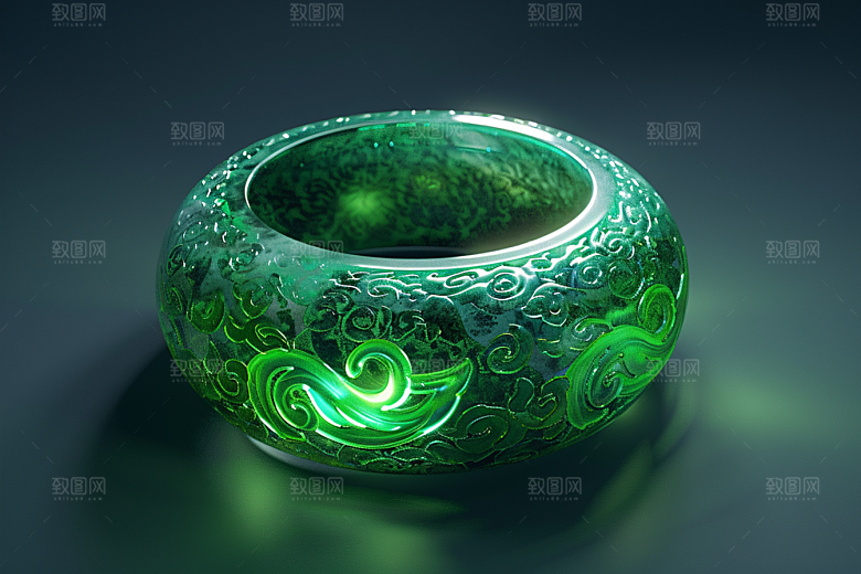 玉石奢侈品绿色素材