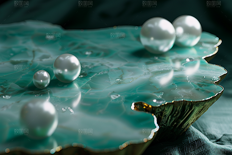 玉石珠宝绿色美玉素材