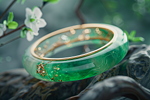 玉石珠宝绿色奢侈品素材
