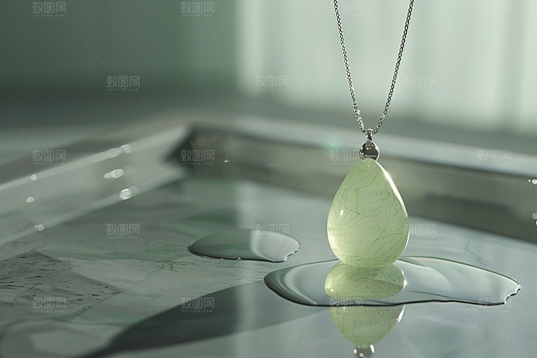 玉石珠宝饰品润泽素材