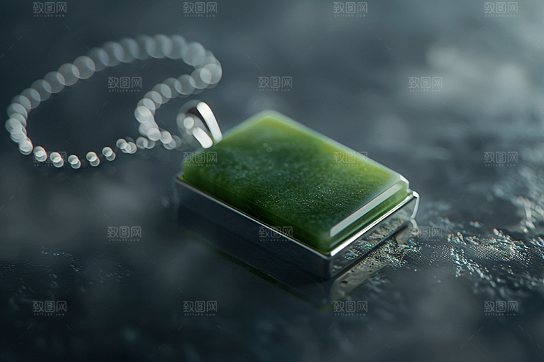 玉石珠宝绿色大气素材