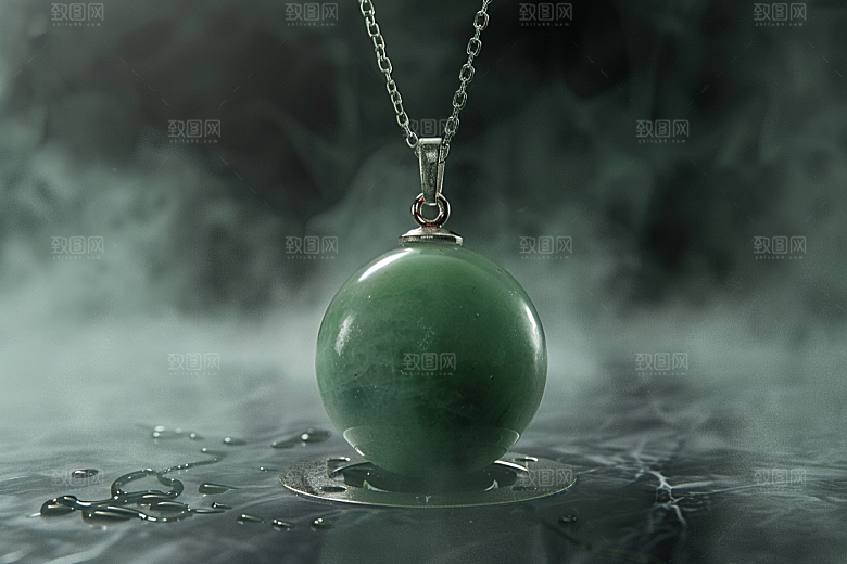 玉石珠宝绿色润泽素材