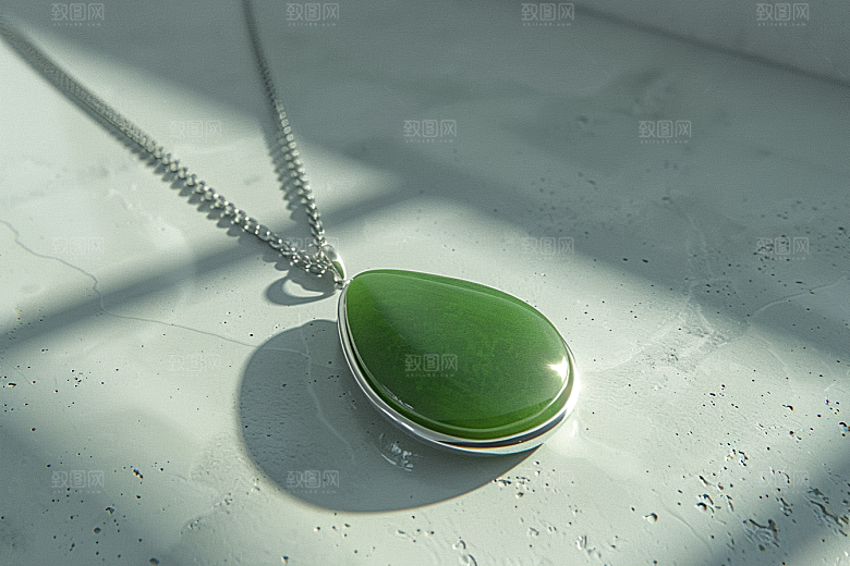 玉石珠宝美玉绿色素材