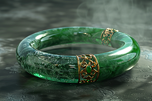 玉石珠宝绿色古董素材