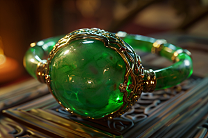 玉石珠宝绿色饰品素材