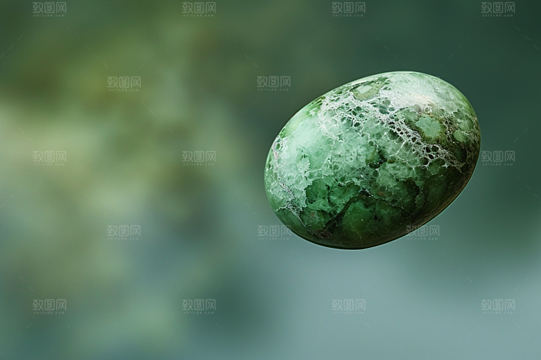 玉石珠宝绿色光泽素材