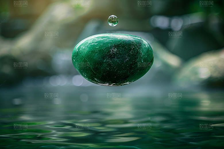玉石珠宝精致润泽素材