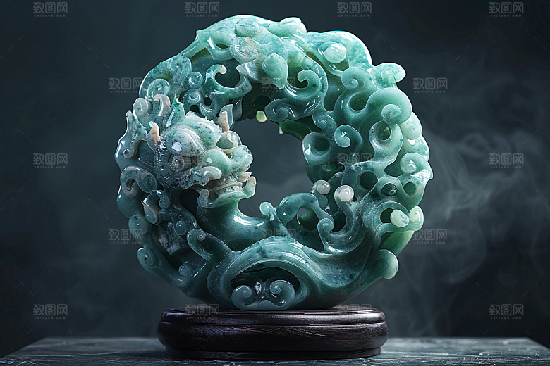 玉石珠宝绿色奢侈品素材