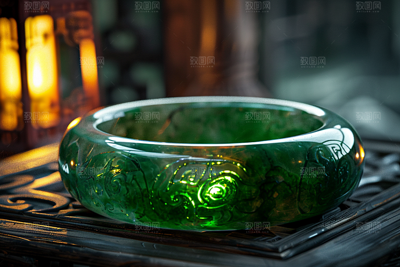 玉石珠宝饰品绿色素材