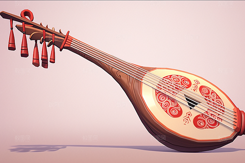 中国风琵琶国潮音乐插画