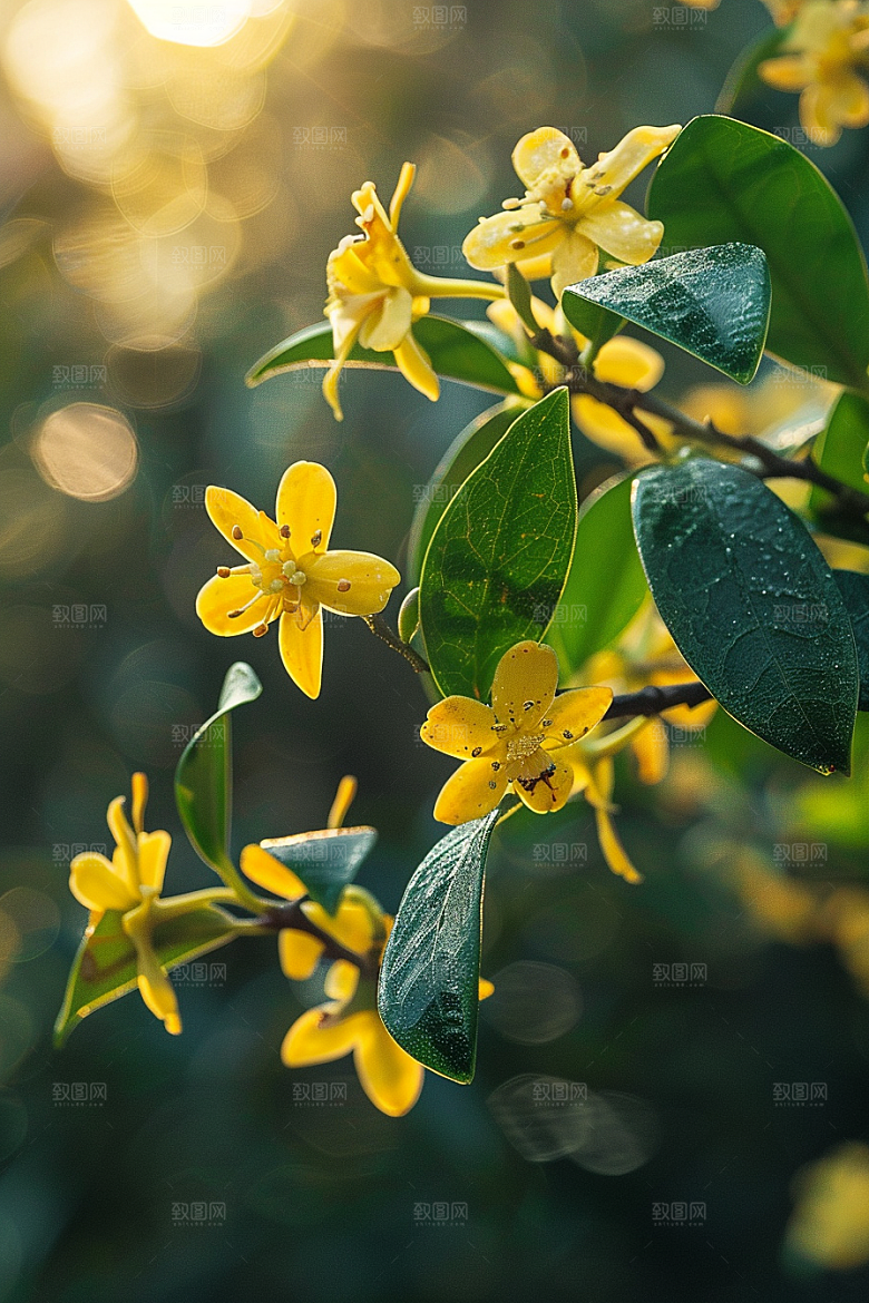 桂花植物芬芳摄影图