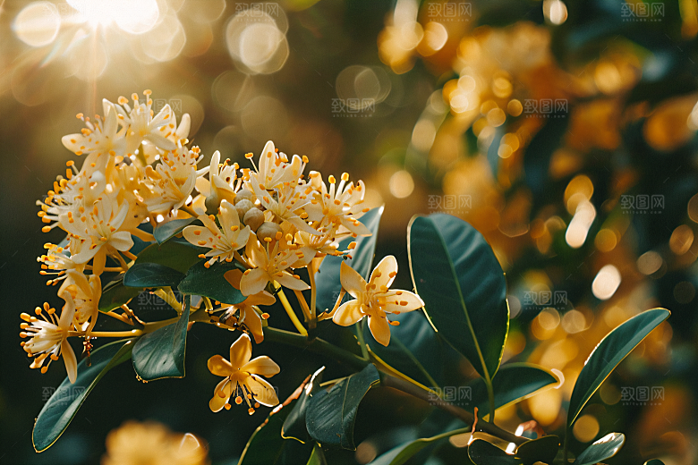 桂花金桂树木摄影图