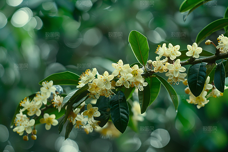 桂花清新金桂摄影图