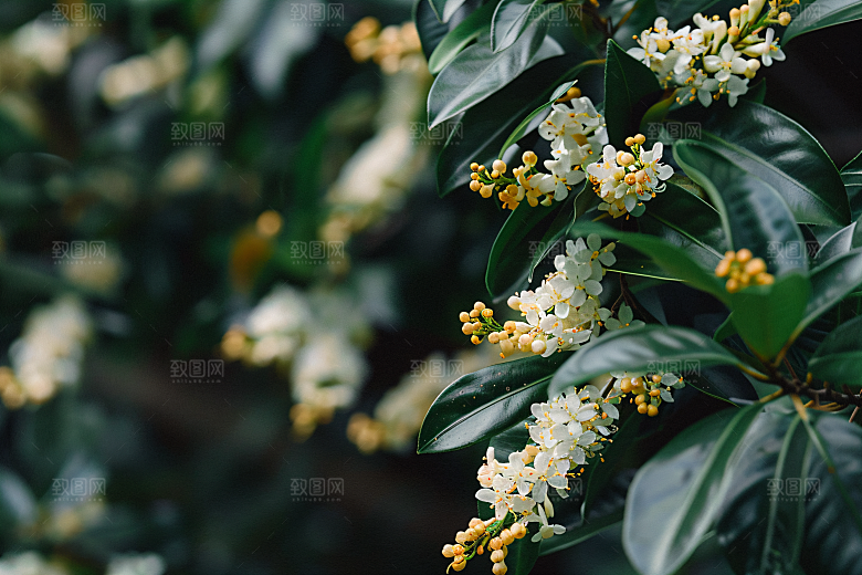 桂花自然树木摄影图