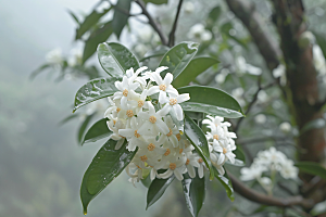 桂花金桂树木摄影图
