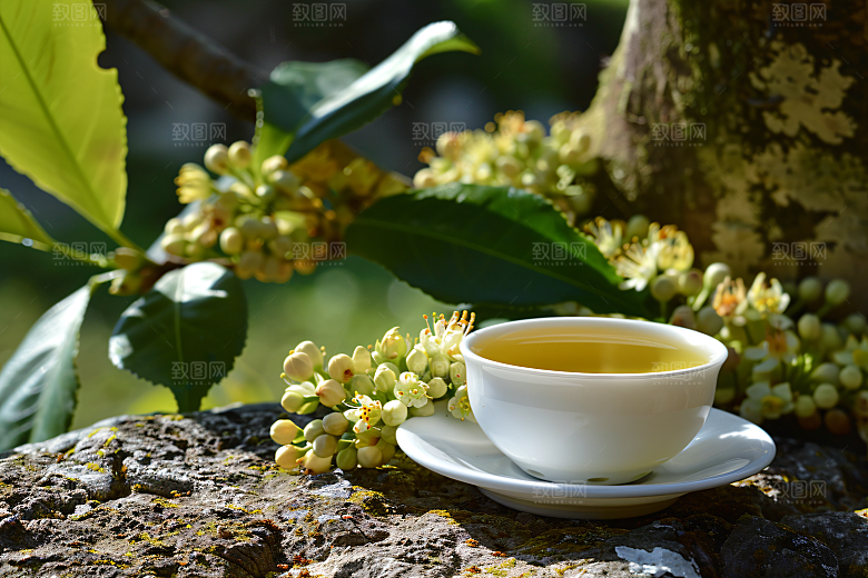 桂花清新花卉摄影图