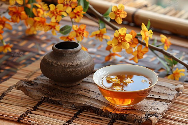 桂花芳香花朵摄影图