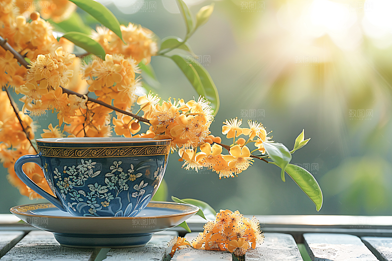 桂花秋季植物摄影图