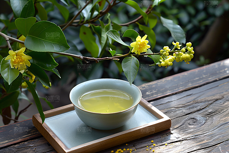 桂花树木清新摄影图