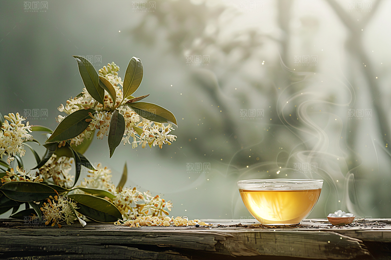 桂花初秋花朵摄影图