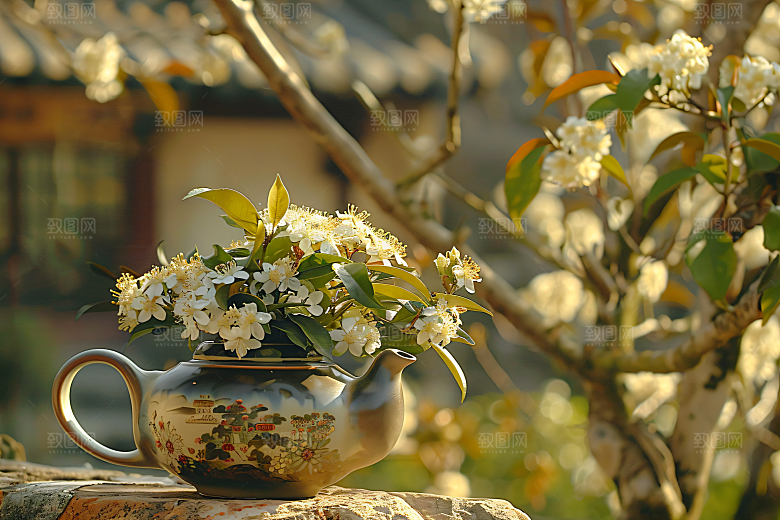 桂花自然树木摄影图