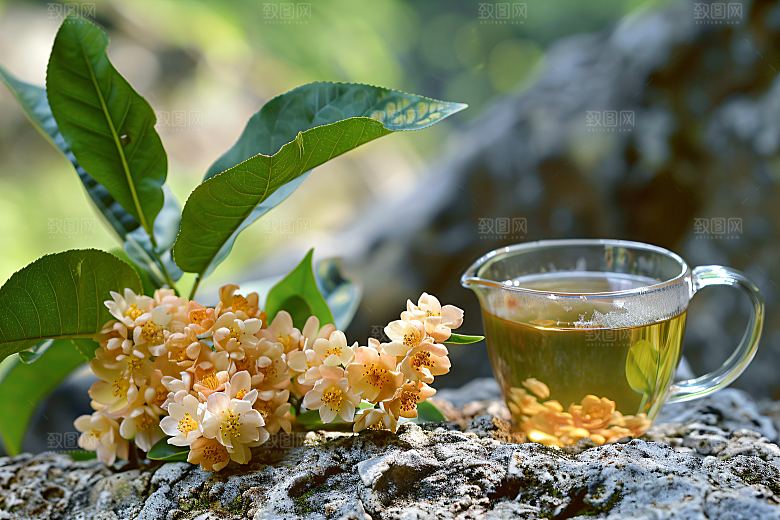 桂花花朵初秋摄影图