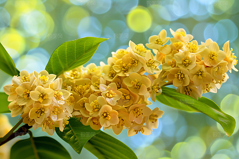 桂花初秋花朵摄影图