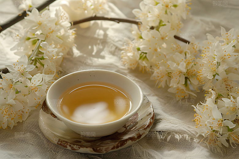 桂花花卉自然摄影图