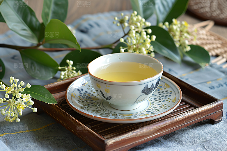 桂花植物清新摄影图