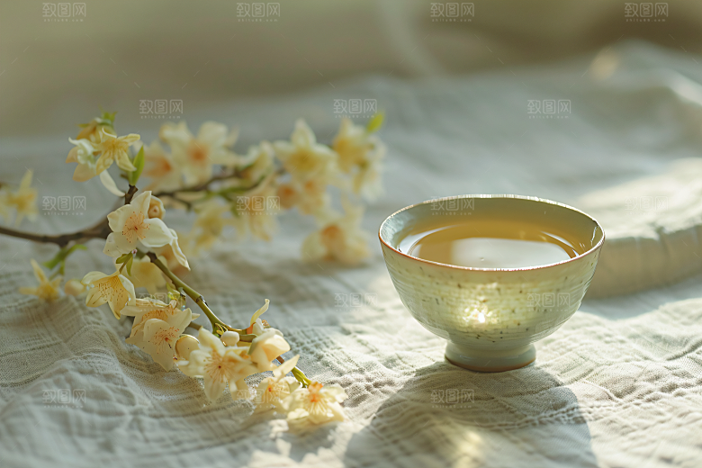 桂花树木芬芳摄影图
