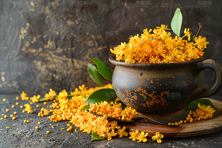 桂花四季桂花朵摄影图