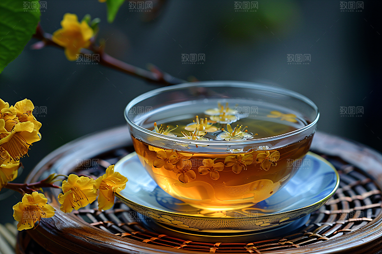 桂花自然花卉摄影图
