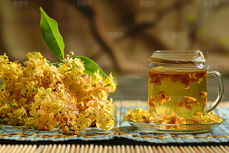桂花唯美花卉摄影图
