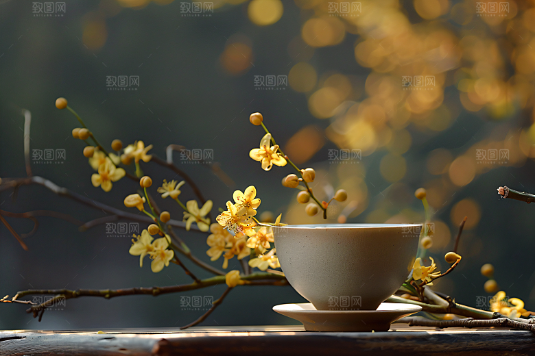桂花金桂清新摄影图