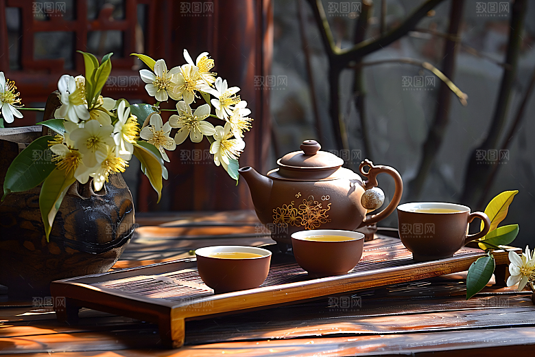桂花芳香树木摄影图