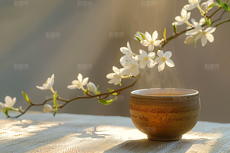 桂花初秋清新摄影图