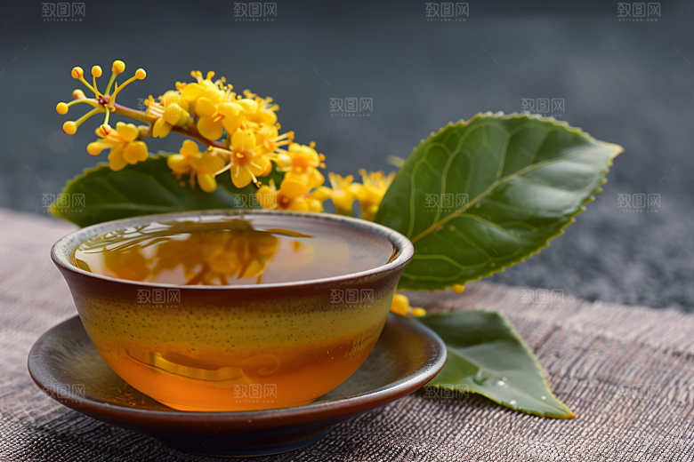 桂花花卉芬芳摄影图