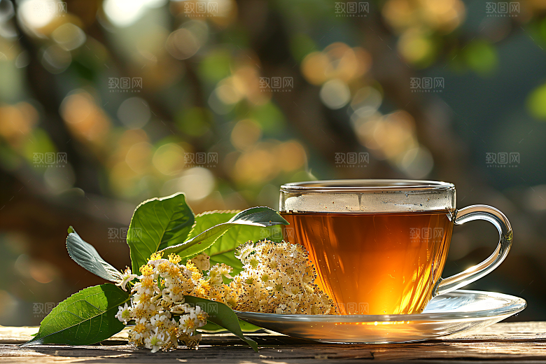 桂花花朵清新摄影图