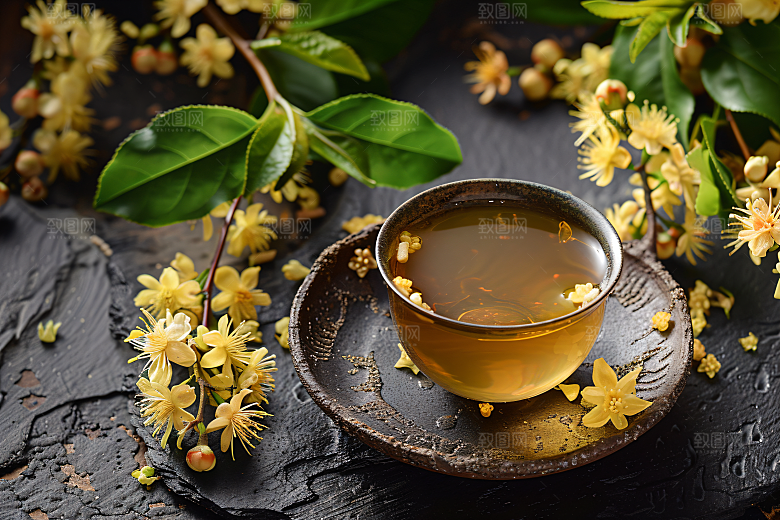 桂花芳香花朵摄影图